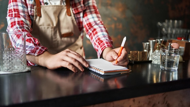 Contact person taking notes